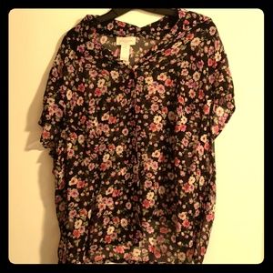 Silk floral shirt